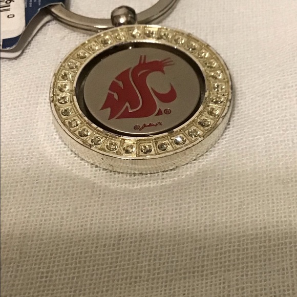 Washington State Rhinestone Spinner Keychain - Picture 4 of 6